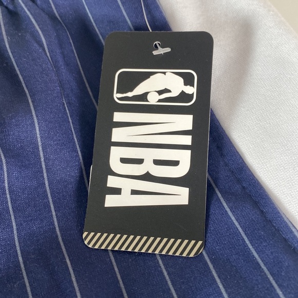 NBA OFFICIAL Navy & White Striped Jogger Size Large NWT - Picture 4 of 11